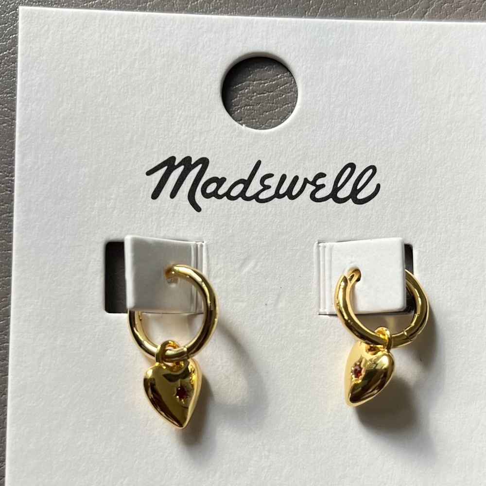 Madewell heart earrings